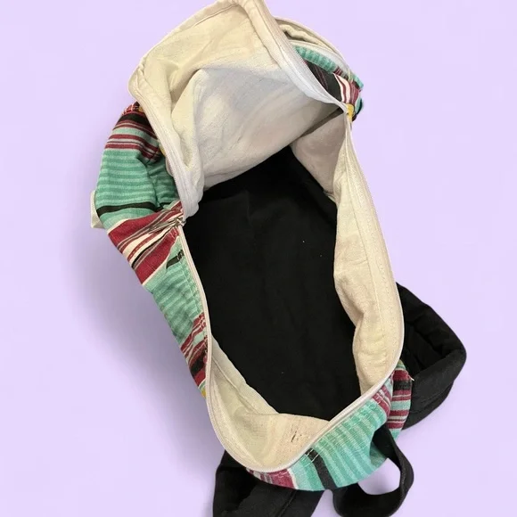 Ocean Pacific OP Striped Canvas Beach Backpack - Picture 3 of 6